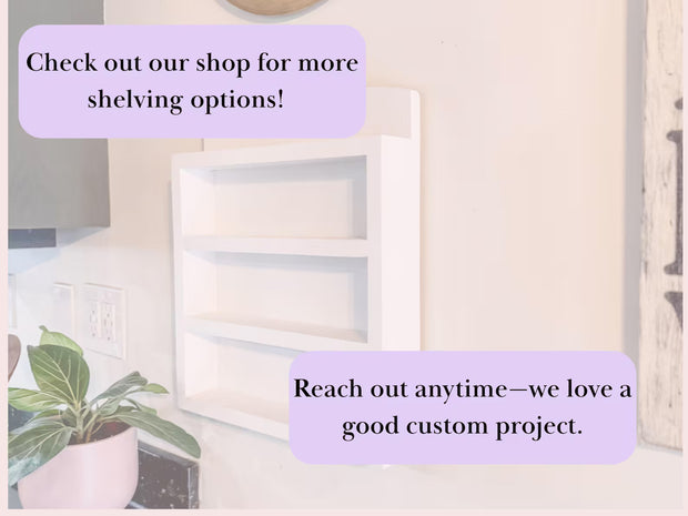 Lenox Spice Rack Shelf | White Handmade Solid Wood Lenox Spice Rack Shelf | for Lenox Village Spice Collectors.