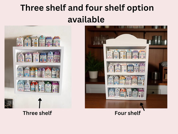 Lenox Spice Rack Shelf | White Handmade Solid Wood Lenox Spice Rack Shelf | for Lenox Village Spice Collectors.