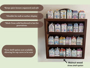 Lenox Spice Rack Shelf | Handmade Solid hardwood Lenox Spice Rack Shelf | for Lenox Village Spice Collectors