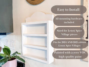 Lenox Spice Rack Shelf | White Handmade Solid Wood Lenox Spice Rack Shelf | for Lenox Village Spice Collectors.