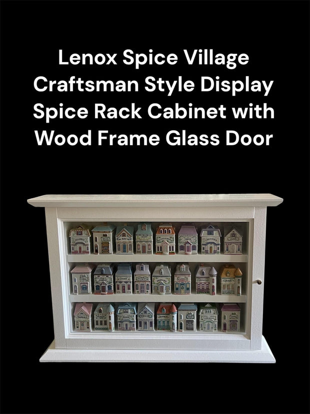 Lenox Spice Village Display Cabinet: Handcrafted Craftsman Style Spice Rack