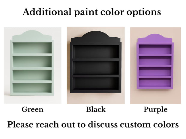 Lenox Spice Rack Shelf | White Handmade Solid Wood Lenox Spice Rack Shelf | for Lenox Village Spice Collectors.