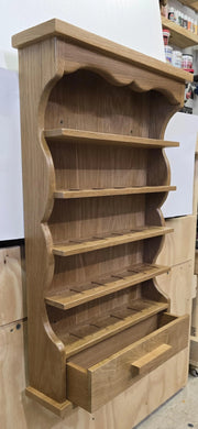 Solid White Oak Shelf (Lenox Second Generation Spice Jars)