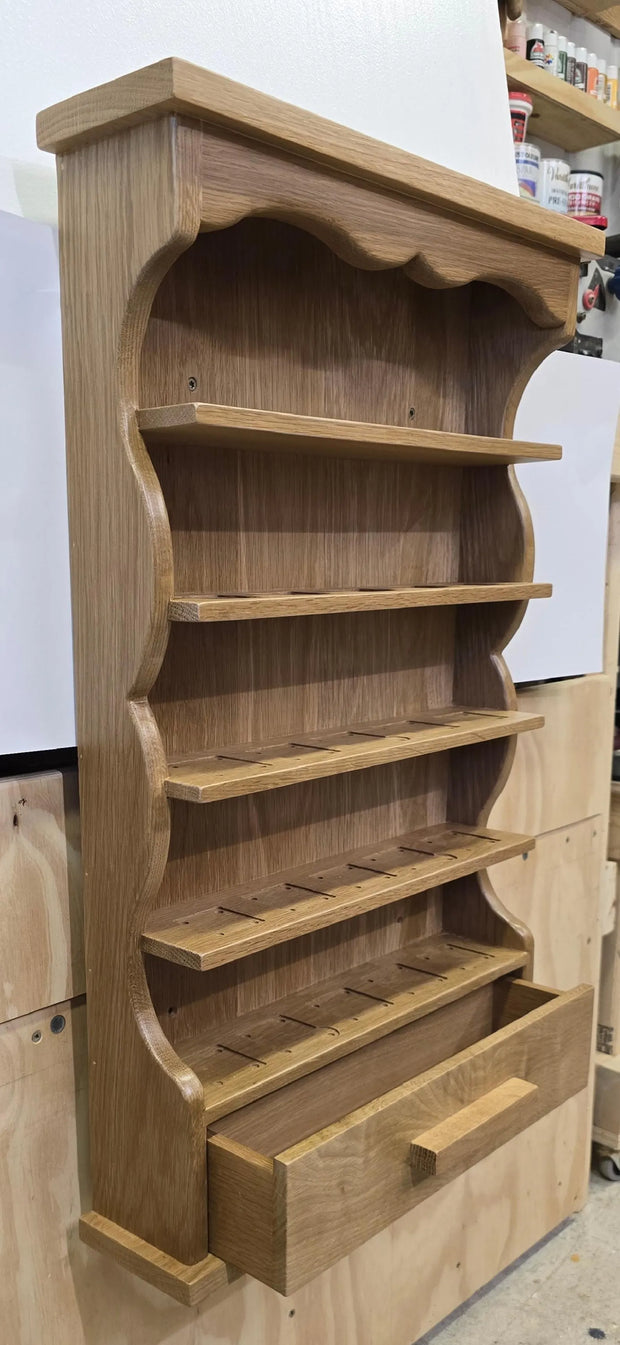 Solid White Oak Shelf (Lenox Second Generation Spice Jars)