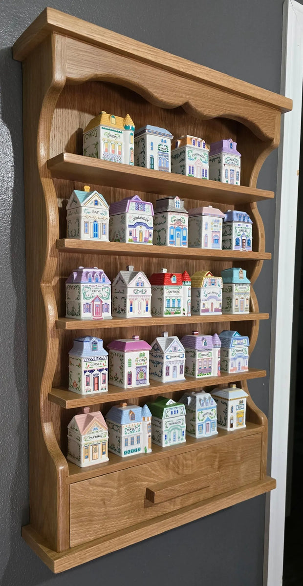Solid White Oak Shelf (Lenox Second Generation Spice Jars)
