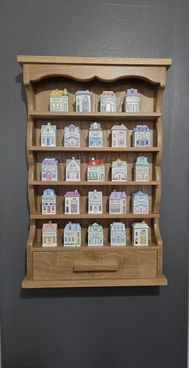 Solid White Oak Shelf (Lenox Second Generation Spice Jars)