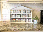 Vintage-Inspired Spice Rack – Lenox Spice Village Style | Countertop Version | Rack Only