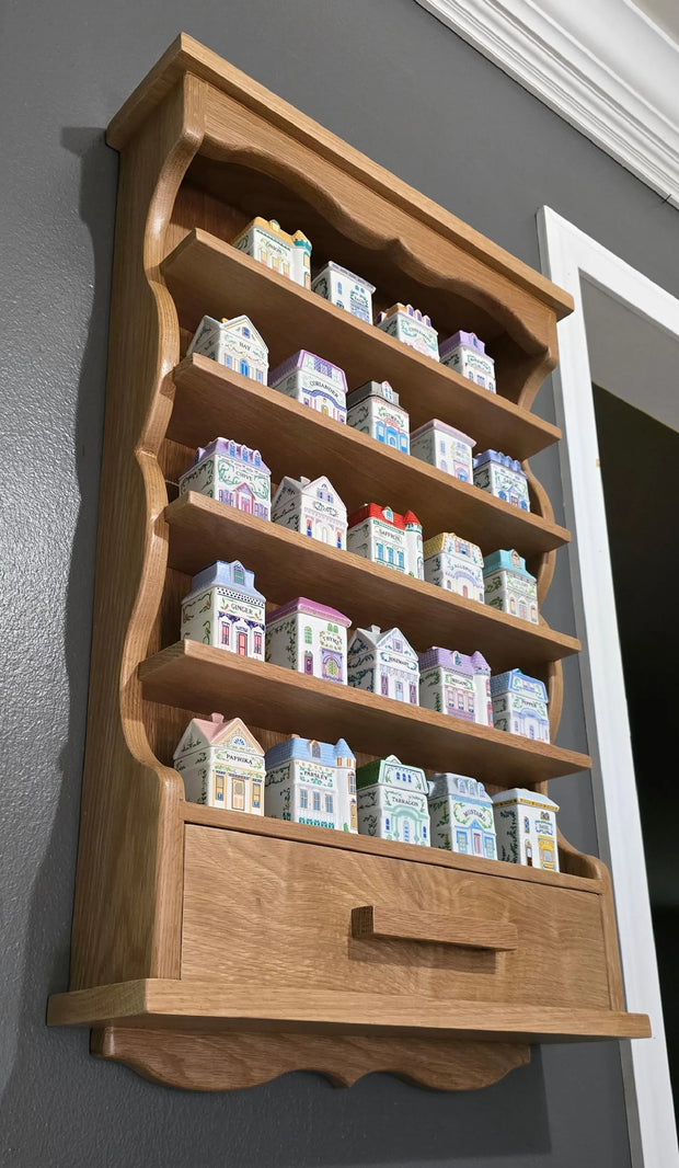 Solid White Oak Shelf (Lenox Second Generation Spice Jars)