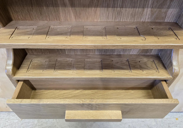 Solid White Oak Shelf (Lenox Second Generation Spice Jars)