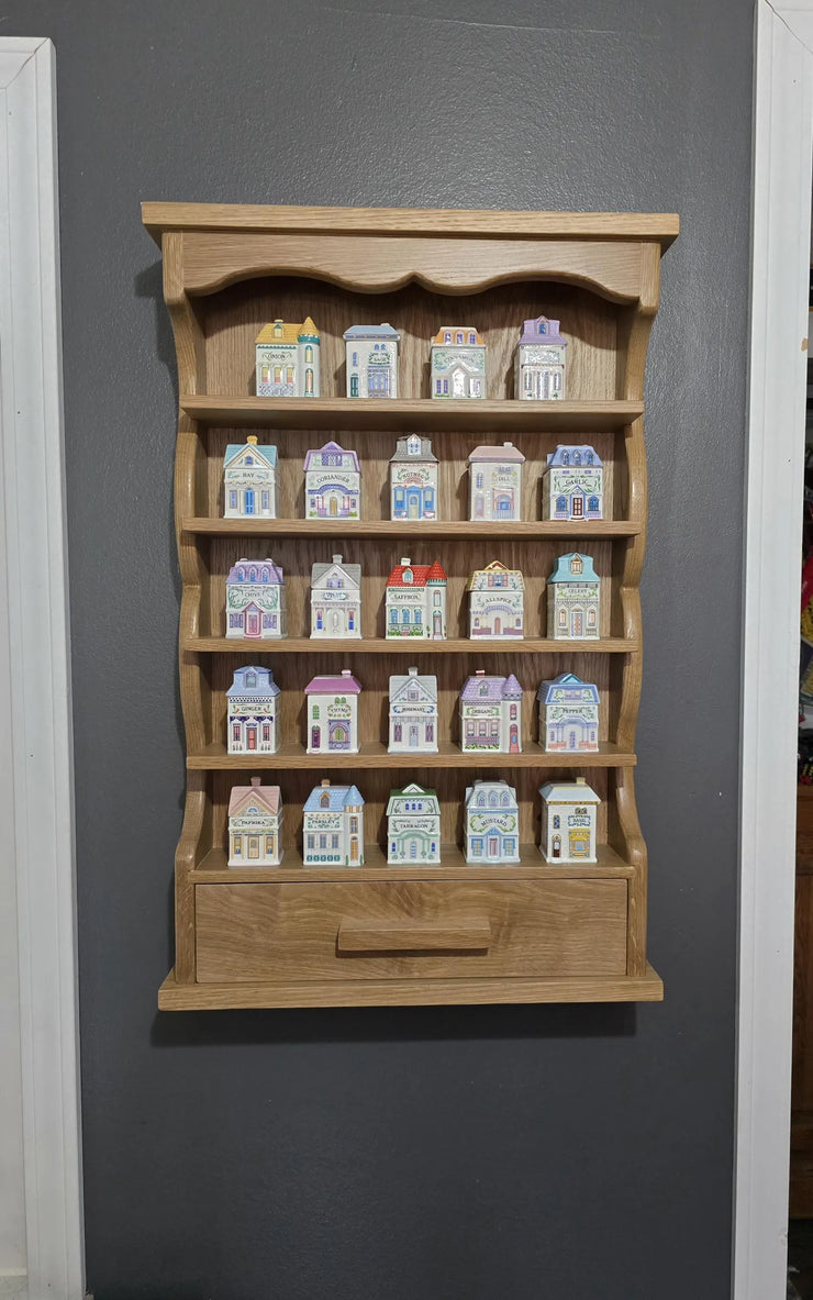 Solid White Oak Shelf (Lenox Second Generation Spice Jars)