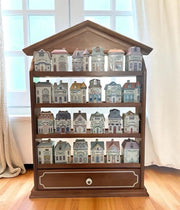 Vintage 1989 LENOX 24pc Spice Village Set Porcelain Houses/Wooden Rack RETIRED.