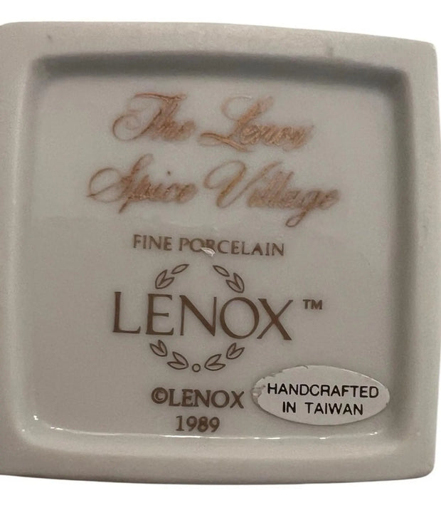 Vintage 1989 LENOX 24pc Spice Village Set Porcelain Houses/Wooden Rack RETIRED.