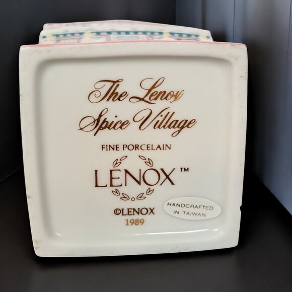 Vintage Lenox Spice Village Paprika Spice Jar Fine Porcelain 1989