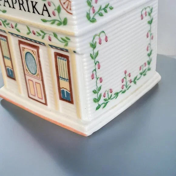Vintage Lenox Spice Village Paprika Spice Jar Fine Porcelain 1989