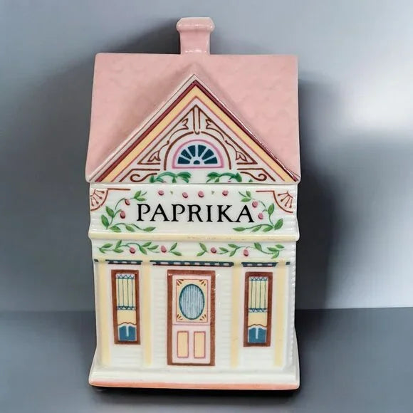 Vintage Lenox Spice Village Paprika Spice Jar Fine Porcelain 1989